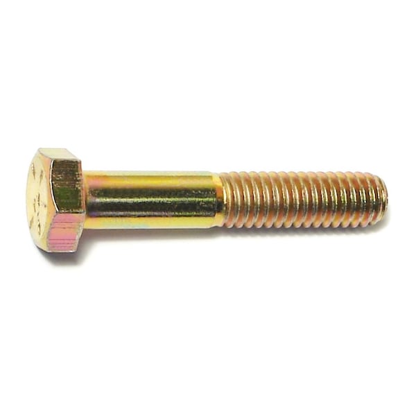 Midwest Fastener Grade 8, 1/4"-28 Hex Head Cap Screw, Zinc Yellow Steel, 2-1/2 in L, 10 PK 62946 - main